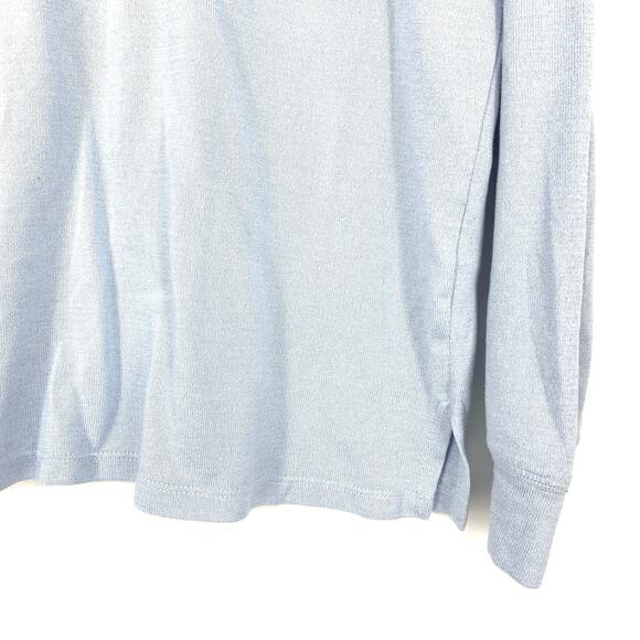 LOFT Henley Sleep Set Pajamas Womens Size Small Light Sky Blue - Picture 5 of 13